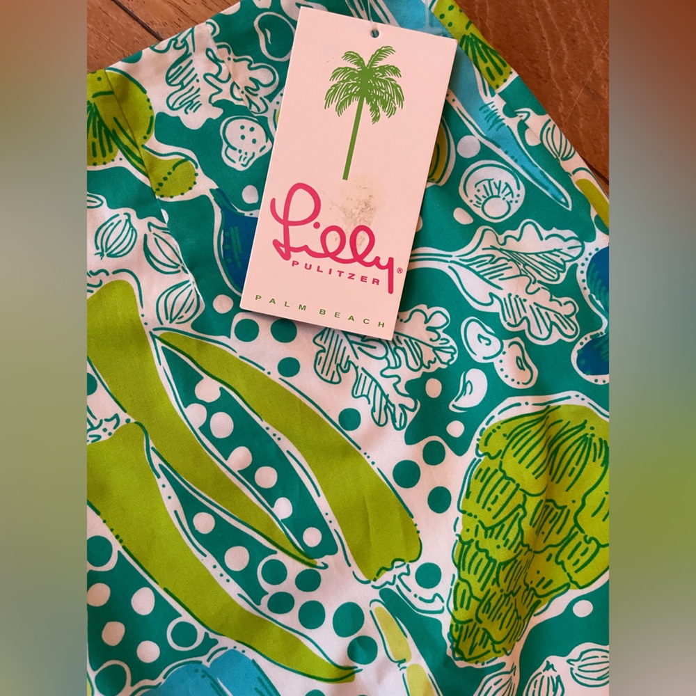 Lilly Pulitzer Steamed Vegetables Print Skirt NWT Size 6 Cotton Lined - Picture 5 of 11